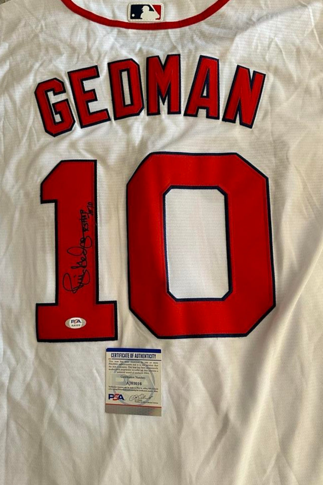 Rich Gedman Signed Custom White Red Sox Jersey - PSA COA